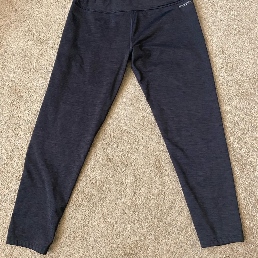 Marc New York Heathered Navy Active Leggings